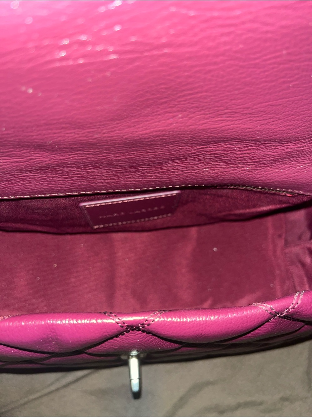 Marc Jacobs Quilted Leather Shoulder Bag in Deep Berry - Picture 5 of 5